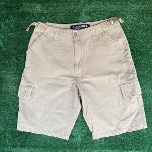 Vintage Y2K Joe Boxer Cargo Shorts Tan Khaki 2000s Skater